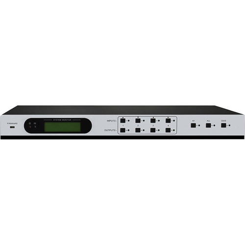 KanexPro Professional 4 x 4 HDMI to HDBaseT Matrix Switcher with Audio De-Embedder & PoE