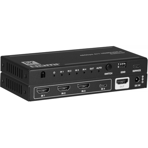 KanexPro 4x1 8K60 HDMI/USB-C Auto Switcher