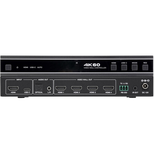 KanexPro 2x4 UHD 4K60 HDMI/USB-C Video Wall Processor