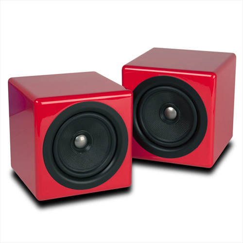Kanto Living BEN 5" Passive Cube Speakers (Gloss Red Scarlet, Pair)