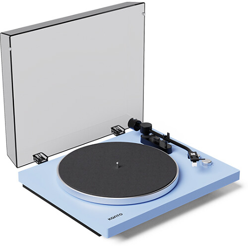 Kanto Living Obi3 G2 Manual Two-Speed Turntable with Bluetooth (Matte Ice Blue)