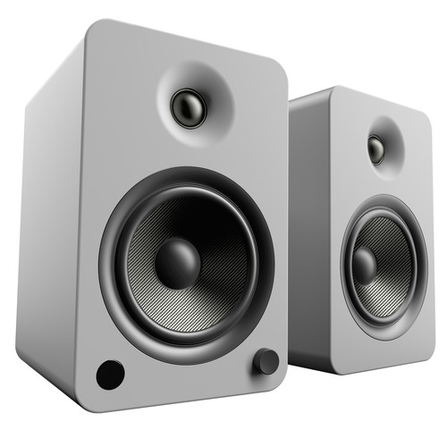Kanto Living YU6 2-Way Powered Bookshelf Speakers (Matte Gray, Pair)