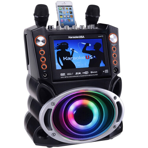 Karaoke USA GF946 DVD, CD+G, MP3+G Karaoke System with 7