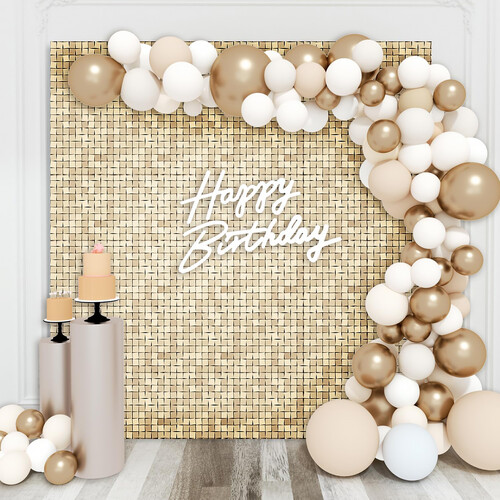 Kate Backdrop Shimmer Wall Backdrop (Champagne Gold, 6 x 6')
