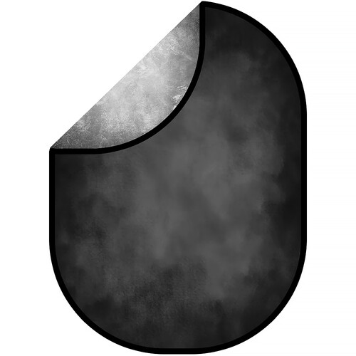 Kate Backdrop Abstract Texture Collapsible Backdrop (Black/Gray, 6.5 x 5')