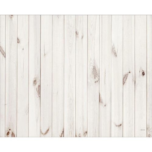 Kate Backdrop Retro White Wood Wall Rubber Floor Mat (5 x 4')