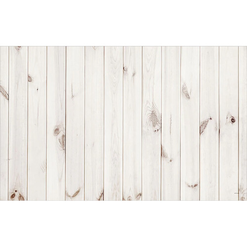 Kate Backdrop Retro White Wood Wall Rubber Floor Mat (8 x 4.8')