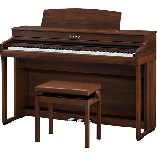 Kawai CA401 Digital Piano with Matching Bench (Mocha Walnut)