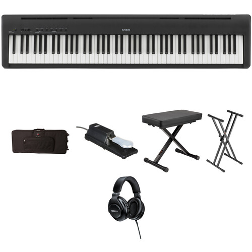 KAWAI DIGITAL PIANO ES1 本体 スタンド付 Kawai ES 110 Portable Digital Piano Kit with Case, Pedal, Stand,