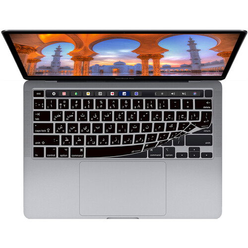 KB Covers Arabic Keyboard Cover for MacBook Pro 13" (2020 and Later) and 16" (2019 and Later) (Black)