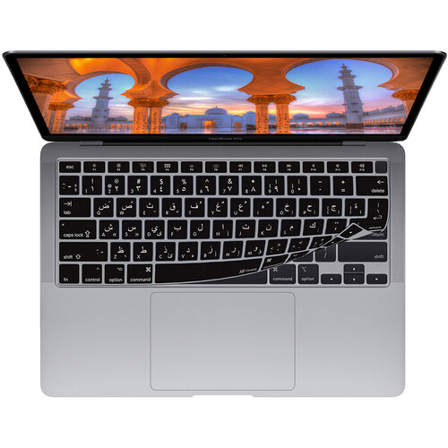 KB Covers Arabic Keyboard Cover for MacBook Air 13" with M1 or Intel Chips (2020, Black)