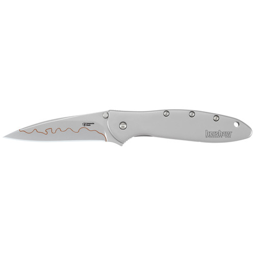 KERSHAW Leek Folding Knife (Straight Edge, Stainless Steel)