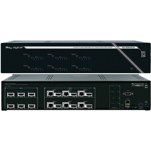 Key Digital KD-HD6x6Lite HDMI Matrix Switcher with HDBaseT