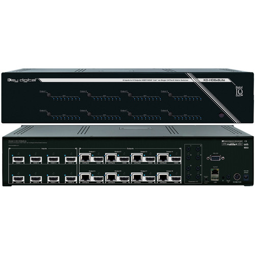 Key Digital KD-HD8x8Lite HDMI Matrix Switcher with HDBaseT