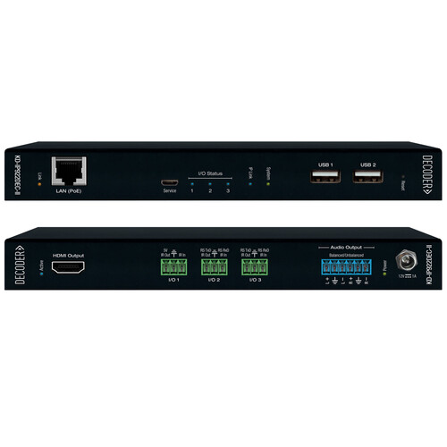 Key Digital KD-IP922DEC-II 4K AV over IP System Decoder with PoE and Open API Control Ports