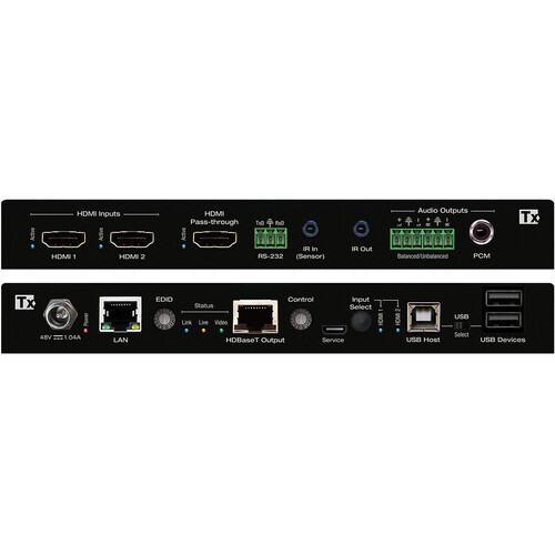 Key Digital UHD 4K HDMI 2x1 Presentation Switcher and HDBaseT Transmitter
