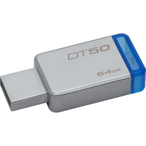 Kingston 64GB Datatraveler DT50 USB 3.0 Flash Drive (Blue)