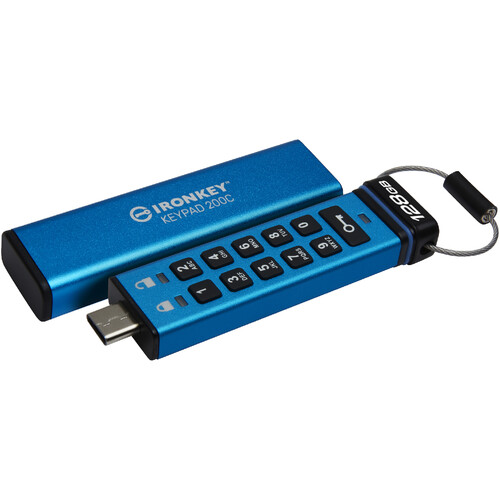 Kingston 128GB IronKey Keypad 200 USB-C 3.2 Gen 1 Flash Drive