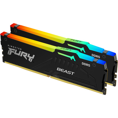 Kingston 64GB FURY Beast RGB DDR5 RAM (2 x 32GB)