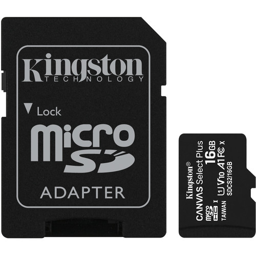 Kingston 16GB Canvas Select Plus UHS-I microSDHC SDCS2/16GB B&H