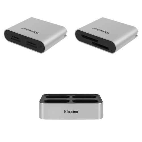 Kingston Workflow microSD Reader, Workflow SD Reader, and Workflow Station with USB Mini Hub