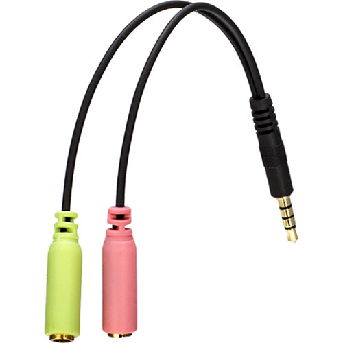 Kingwin HPS-185 3.5mm Combo Microphone & Headphone Splitter Cable (7.25")