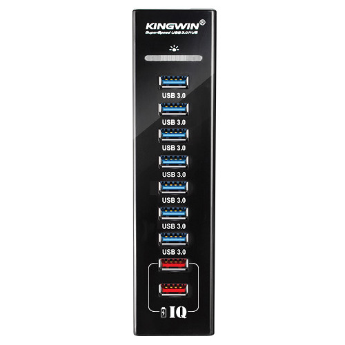 Kingwin KW-HUB-9U3 Multi-Port USB 3.1 Gen 1 Hub with IQ Charging Ports (Black)