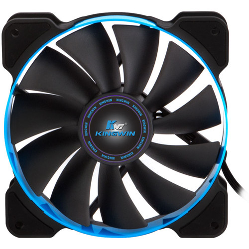 Kingwin PWM Long-Life Bearing Case Fan for XF Mobile Rack Series (4.7 x 4.7", Blue & Black, Black Blades)