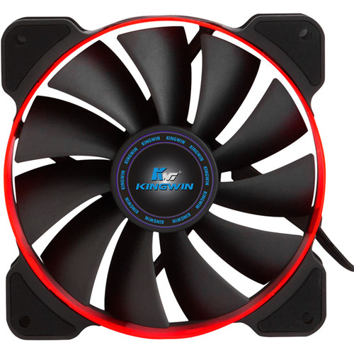 Kingwin PWM Long-Life Bearing Case Fan for XF Mobile Rack Series (4.7 x 4.7", Red & Black, Black Blades)