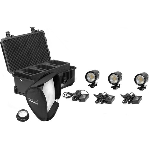 Kinotehnik Practilite 600 Bi-Color LED Fresnel 3-Light Kit