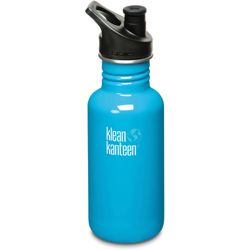 Klean Kanteen Classic Stainless Steel Water Bottle with Sport Cap (18 fl oz, Channel Island)