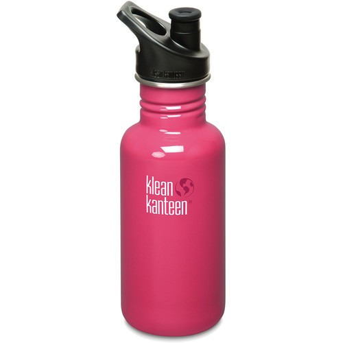Klean Kanteen Classic Stainless Steel Water Bottle with Sport Cap (18 fl oz, Dragon Fruit)