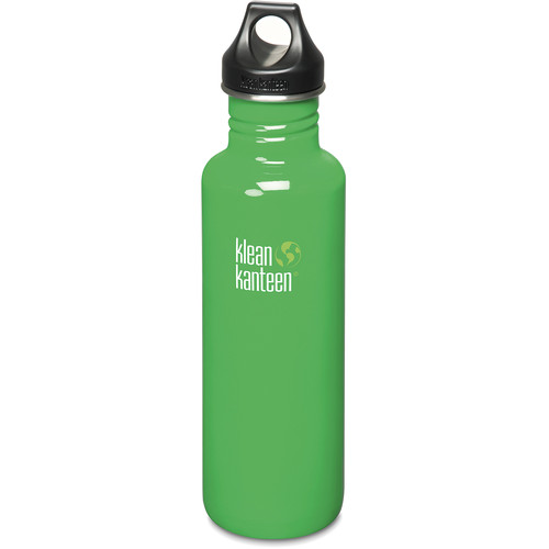 Klean Kanteen Classic Stainless Steel Water Bottle with Loop Cap (27 fl oz, Organic Garden)