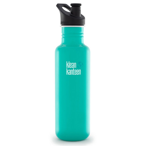 Klean Kanteen Classic Stainless Steel Water Bottle with Sport Cap (27 fl oz, Tidal Pool)
