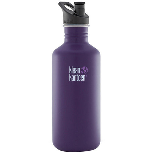 Klean Kanteen Classic Stainless Steel Water Bottle with Sport Cap (40 fl oz, Berry Syrup)