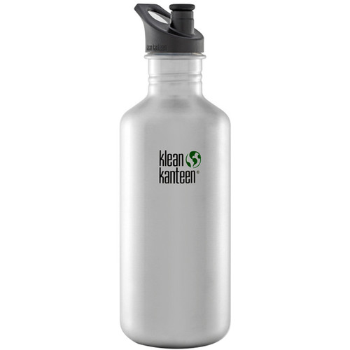 Klean Kanteen Classic Stainless Steel Water Bottle with Sport Cap (40 fl oz, Brushed Stainless)