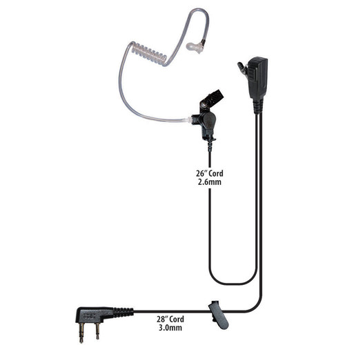 Klein Electronics Signal-K1 Split-Wire Earpiece with Kenwood 2-Prong Connector
