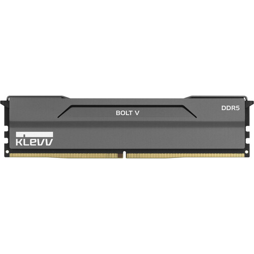 KLEVV 64GB BOLT V DDR5 6400 MT/s UDIMM Low-Profile Memory Kit (2 x 32GB, Charcoal Gray)