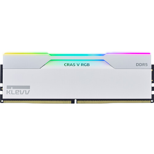 KLEVV 48GB CRAS V RGB 6400 MT/s 288-Pin UDIMM Memory Kit (2 x 24GB, Brilliant White)