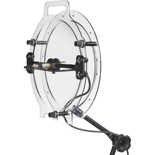 Klover MiK 16 Sound Shield Parabolic Collector Dish for Lavalier and Small-Diaphragm Microphones (16", Shielded Mounting Bracket)