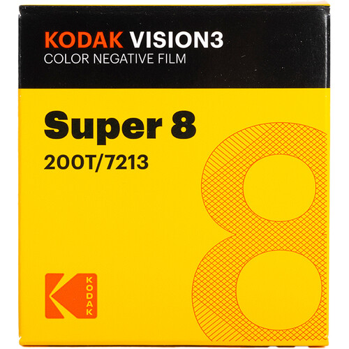 Kodak VISION3 200T Color Negative Film #7213 (Super 8, 50' Roll)