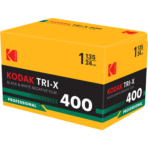 Kodak Professional Tri-X 400 Black and White Negative Film (35mm Roll Film, 24 Exposures, Retro Packaging)