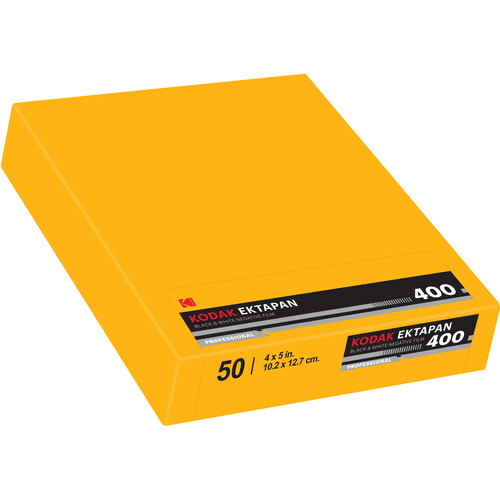 Kodak Ektapan 400 Black and White Negative Film (4 x 5", 50 Sheets)