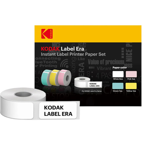 Kodak Label Roll Set for Memo Label Era Wireless Label Printer (Assorted 12-Pack)