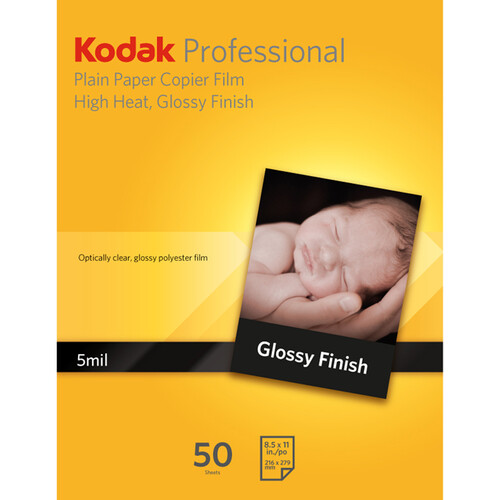 Kodak Plain Paper Copier Film (5mil High Heat, 8.5 x 11", 50-Sheets)