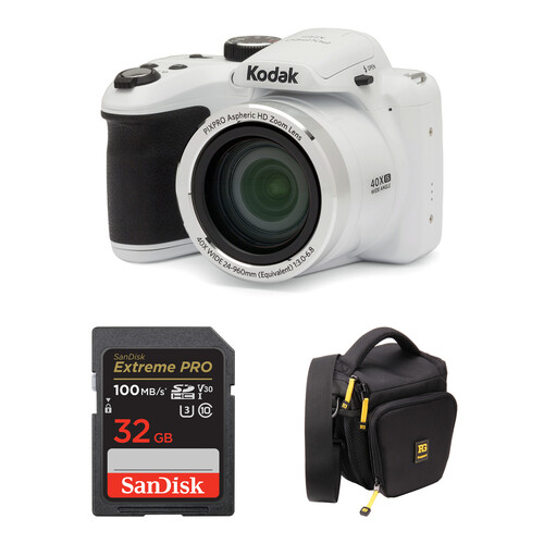 Kodak PIXPRO AZ401 Digital Camera Basic Kit (White)