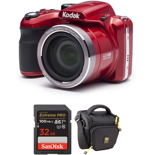 Kodak PIXPRO AZ421 Digital Camera Basic Kit (Red)