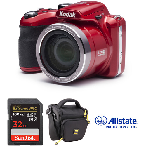 Kodak PIXPRO AZ421 Digital Camera Deluxe Kit (Red)