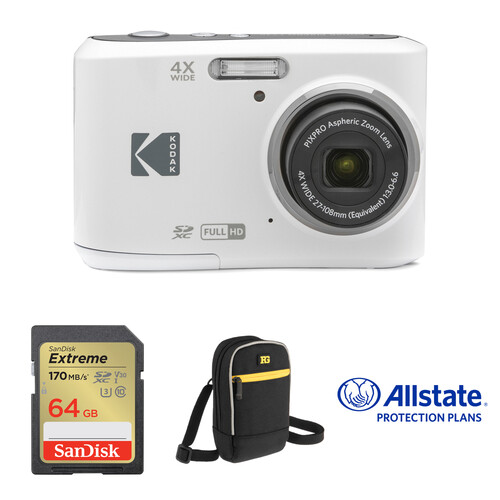 Kodak PIXPRO FZ45 Digital Camera with Deluxe Kit (White)