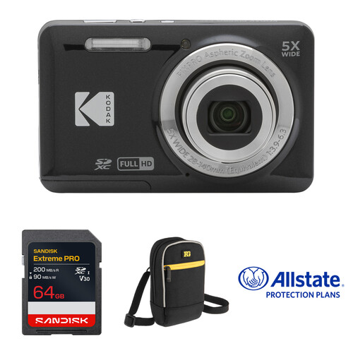 Kodak PIXPRO FZ55 Digital Camera with Deluxe Kit (Black)